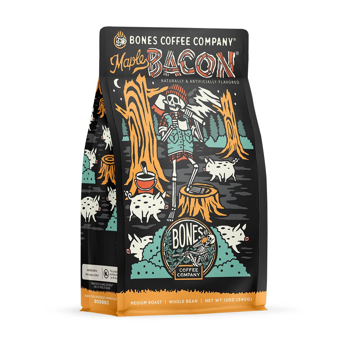 Bones Coffee Company - Maple Bacon® | 12oz: Ground