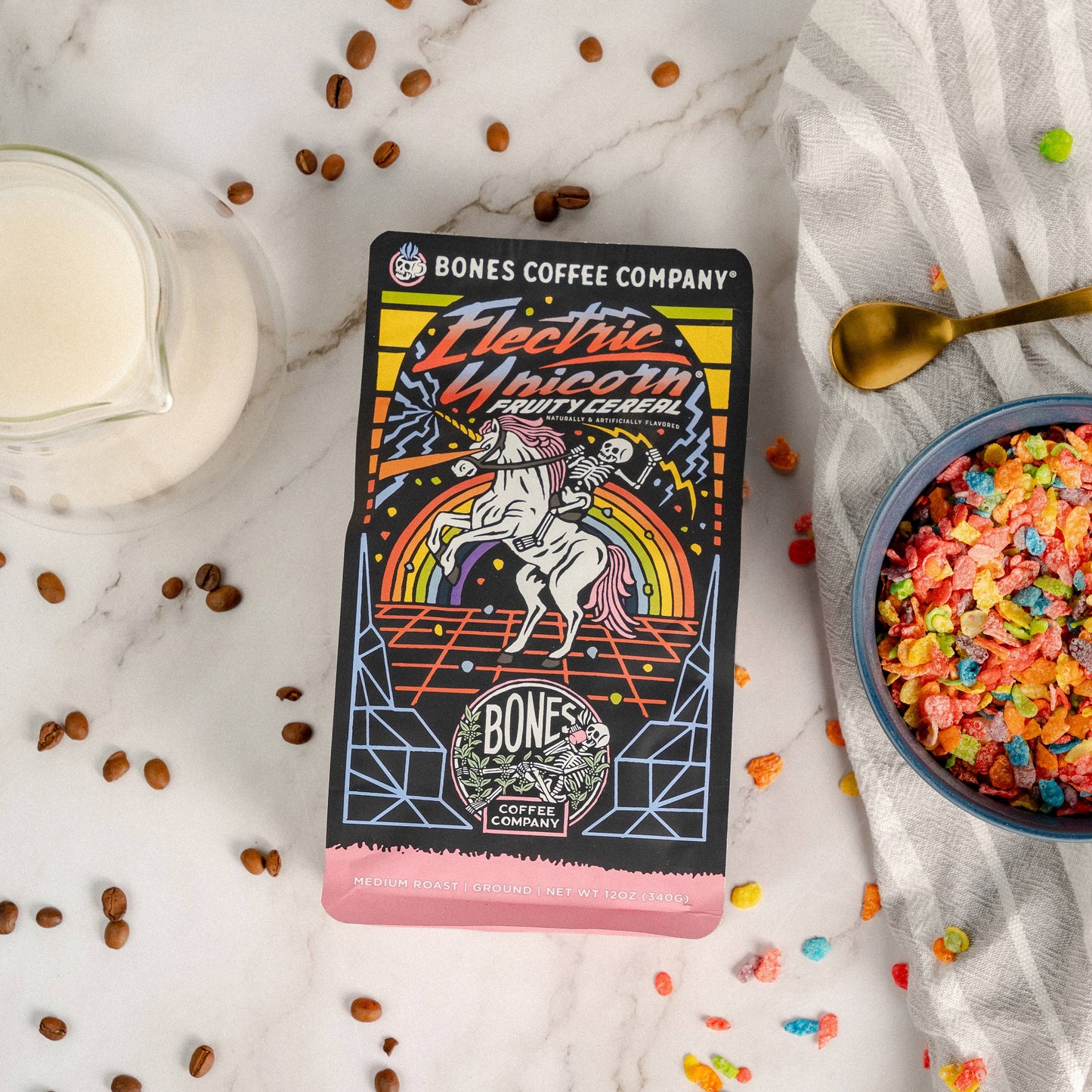 Bones Coffee Company - Electric Unicorn | 12oz: Ground