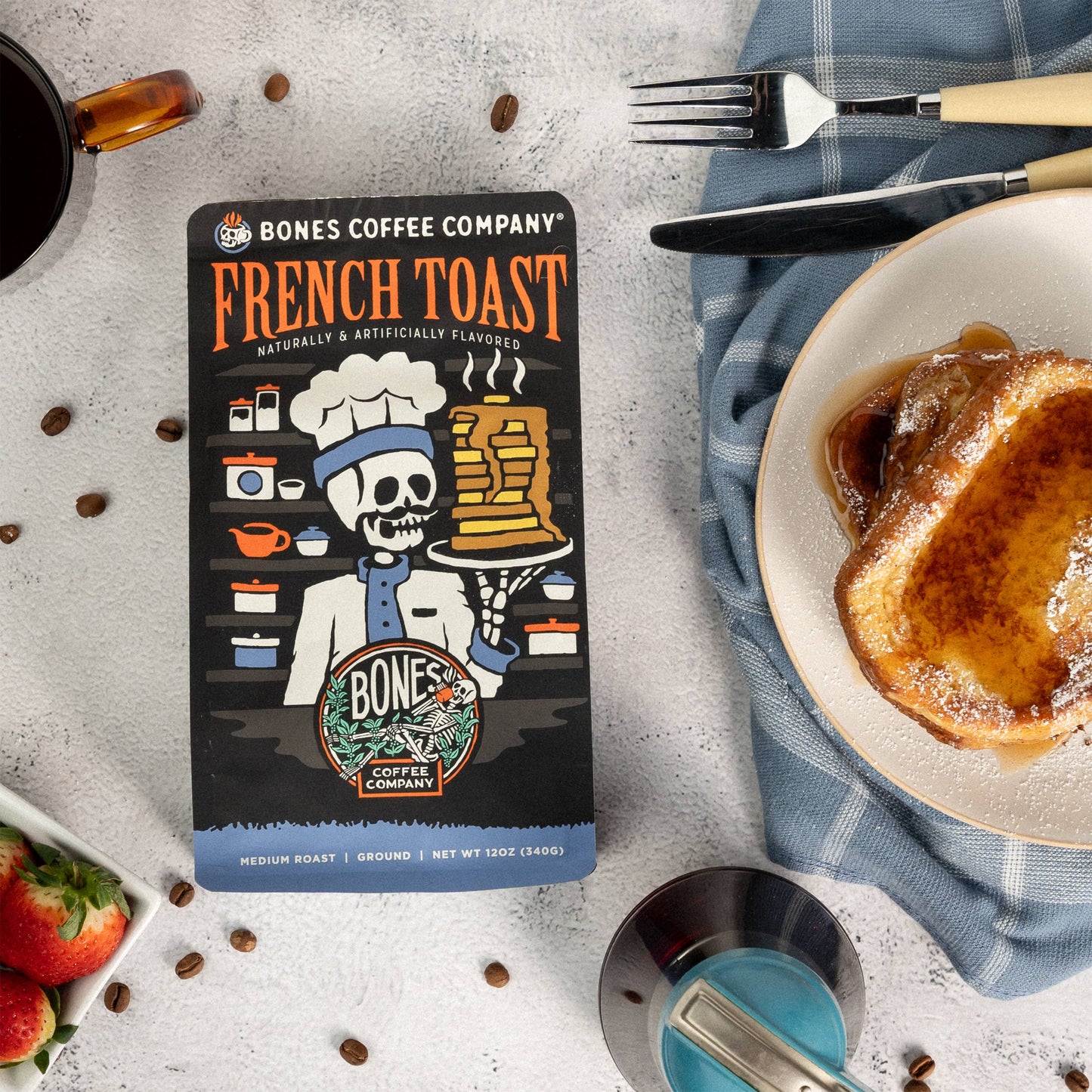 Bones Coffee Company - French Toast | 12oz: Whole Bean