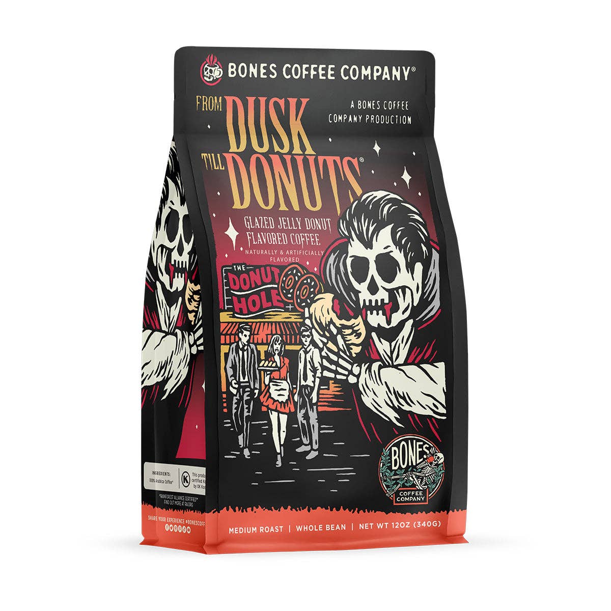 Bones Coffee Company - From Dusk Till Donuts | 12oz: Ground