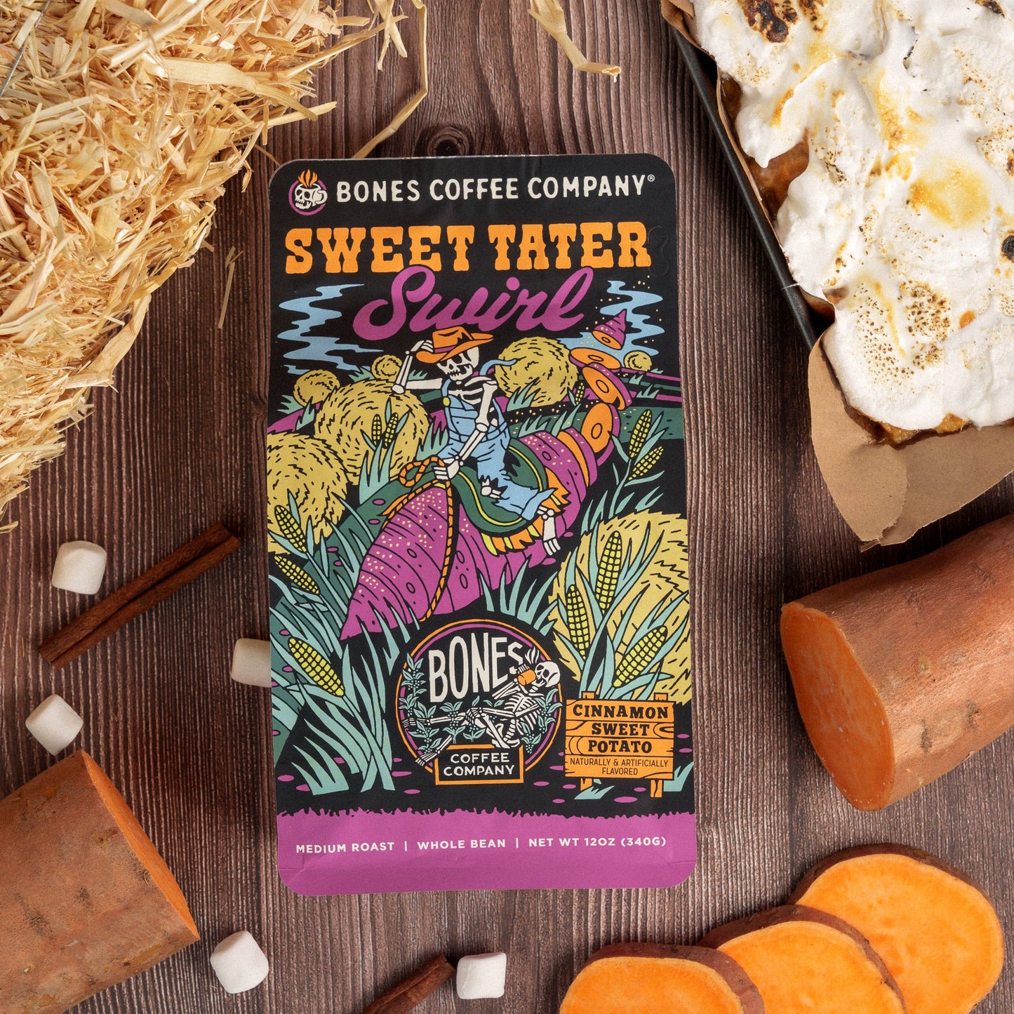 Bones Coffee Company - Sweet Tater Swirl | 12oz: Whole Bean