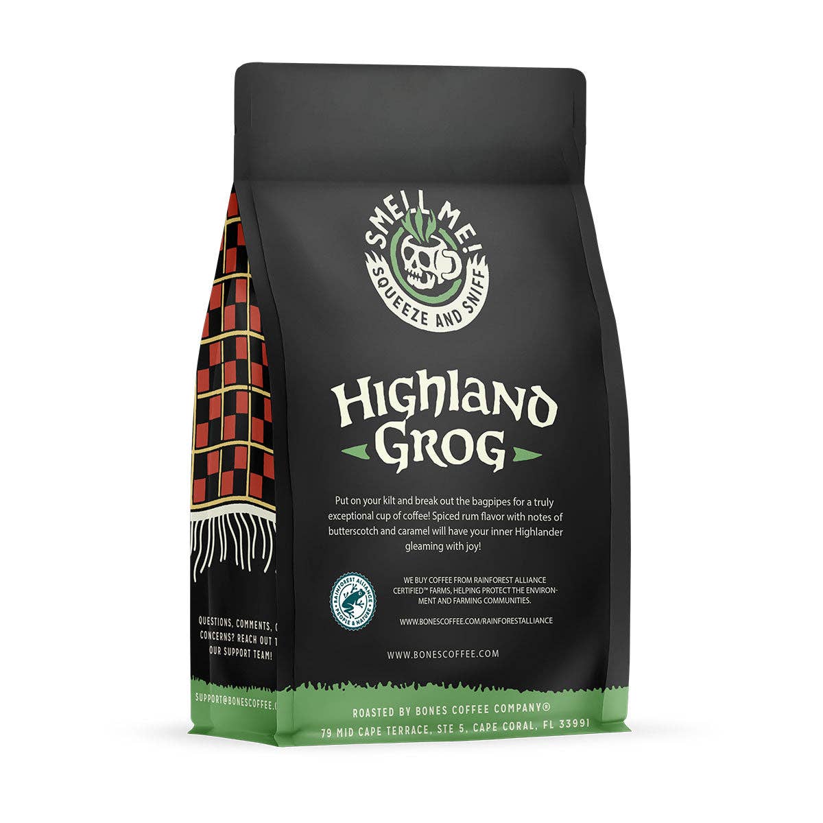 Bones Coffee Company - Highland Grog | 12oz: Whole Bean