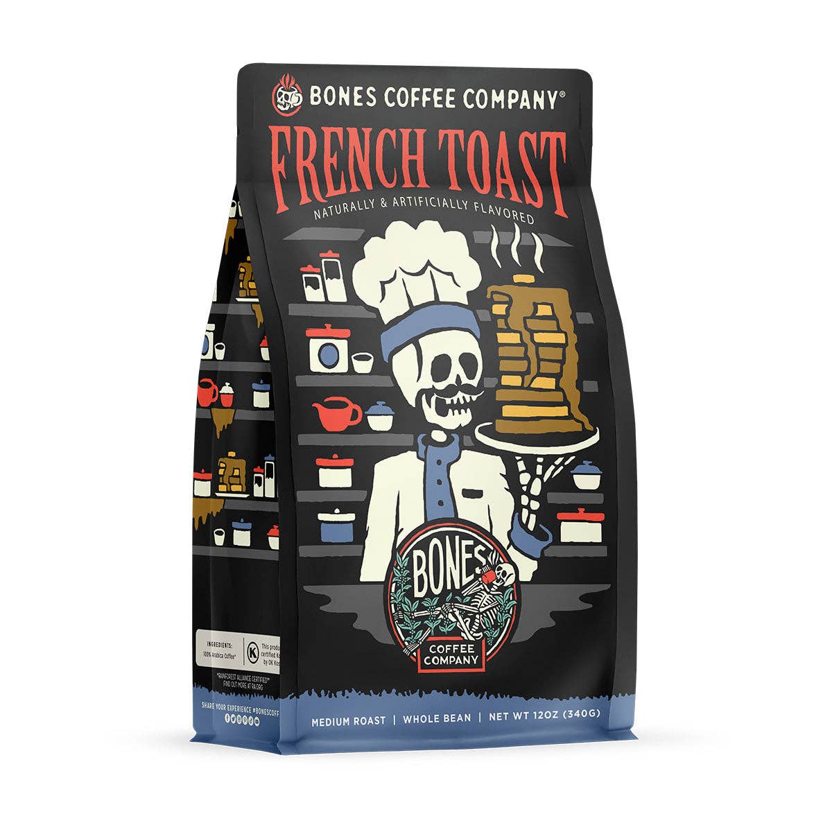 Bones Coffee Company - French Toast | 12oz: Whole Bean