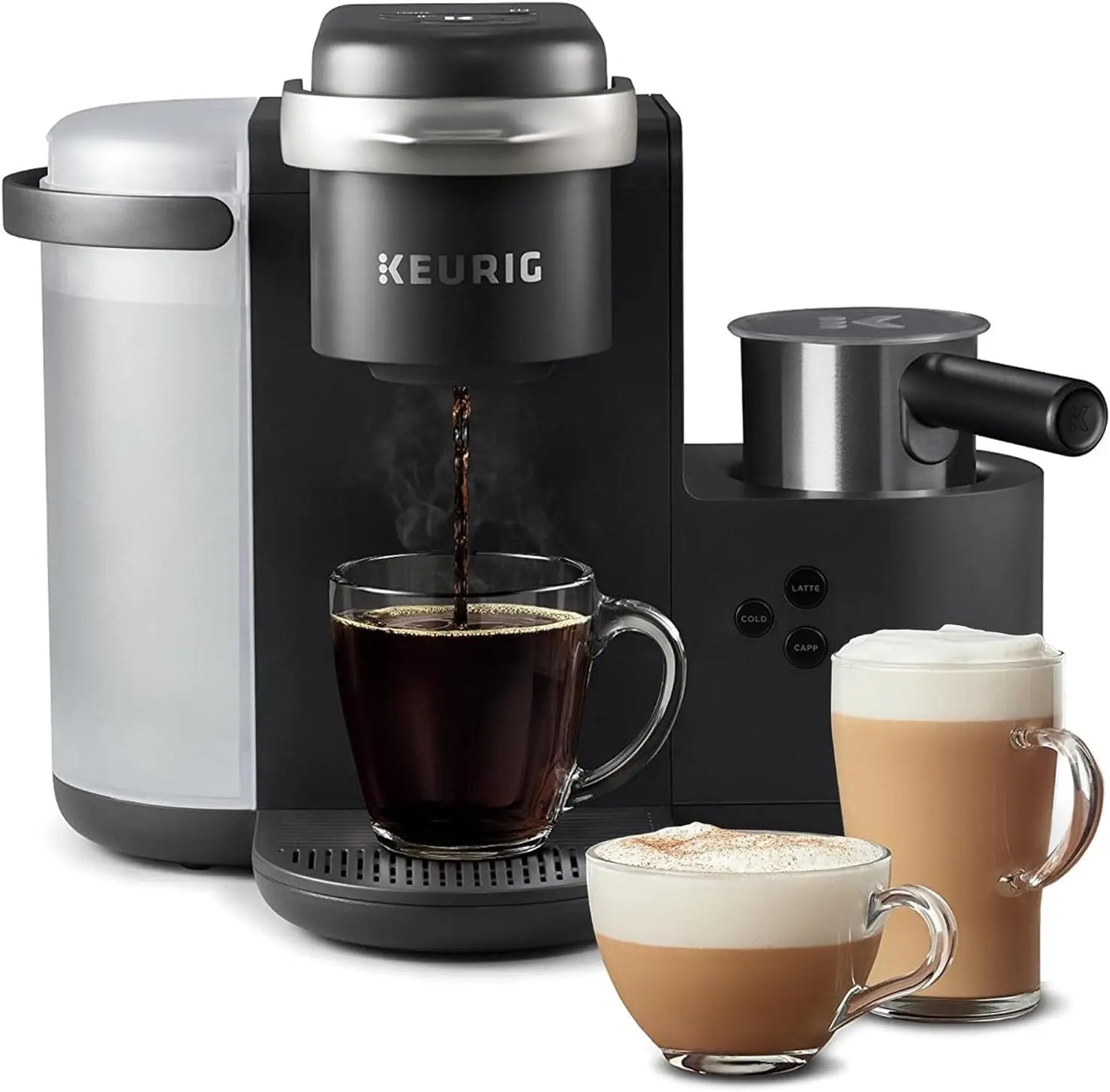 Keurig K-Cafe SMART Single Serve K-Cup Pod Coffee, Latte and Cappuccino Maker, Black full view