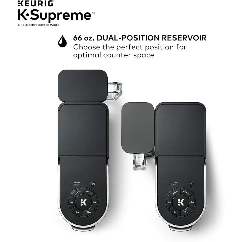 Keurig® K-Supreme Single Serve K-Cup Pod Coffee Maker, MultiStream Technology, Black dual position reservoir