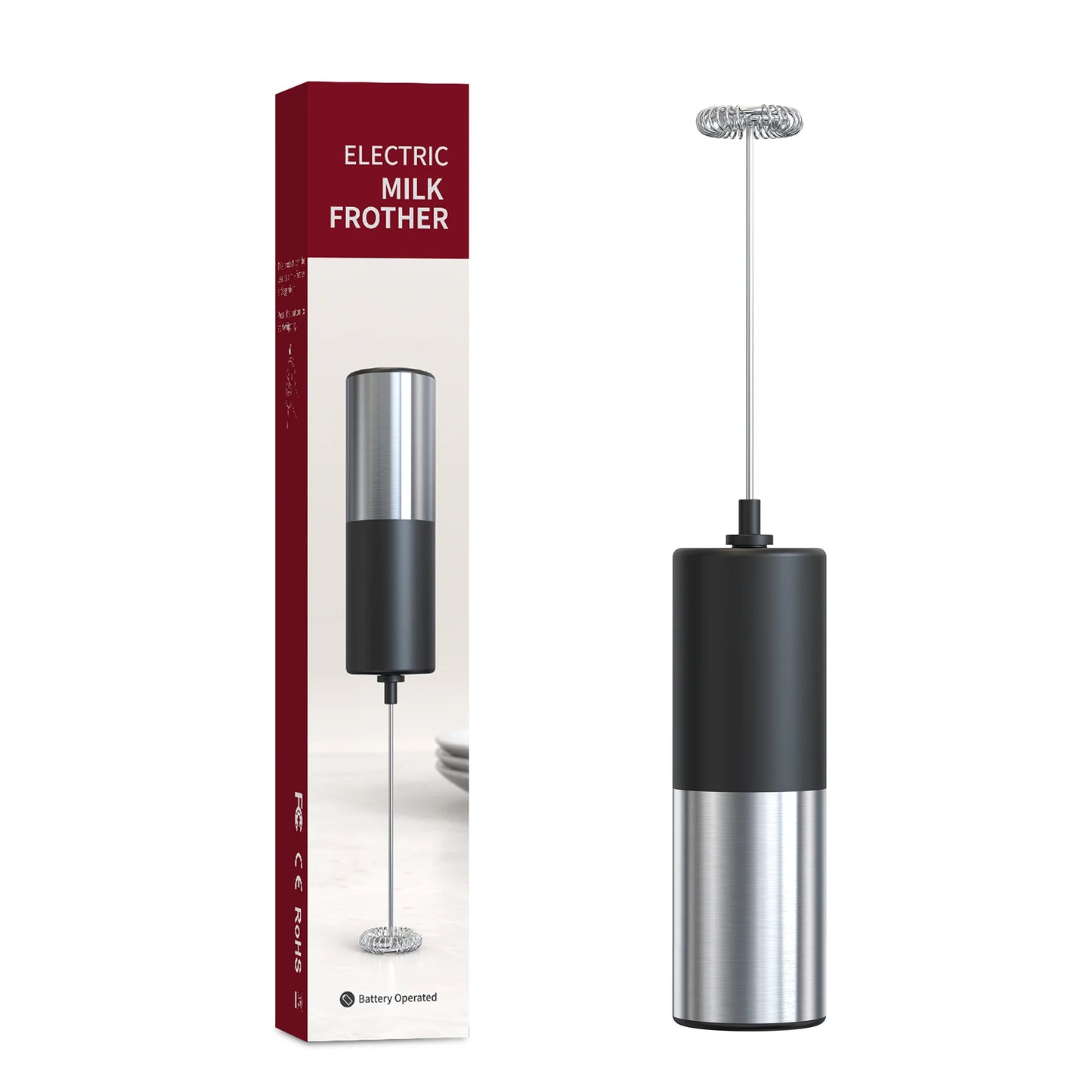 Circle joy Electric Milk Frother Mini Foamer Coffee Maker Egg Beater for Chocolate Cappuccino Stirrer Portable Blender
