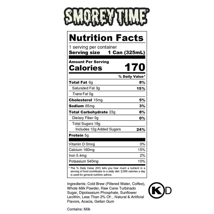 S'morey Time Cold Brew Latte 12-Pack nutrition facts