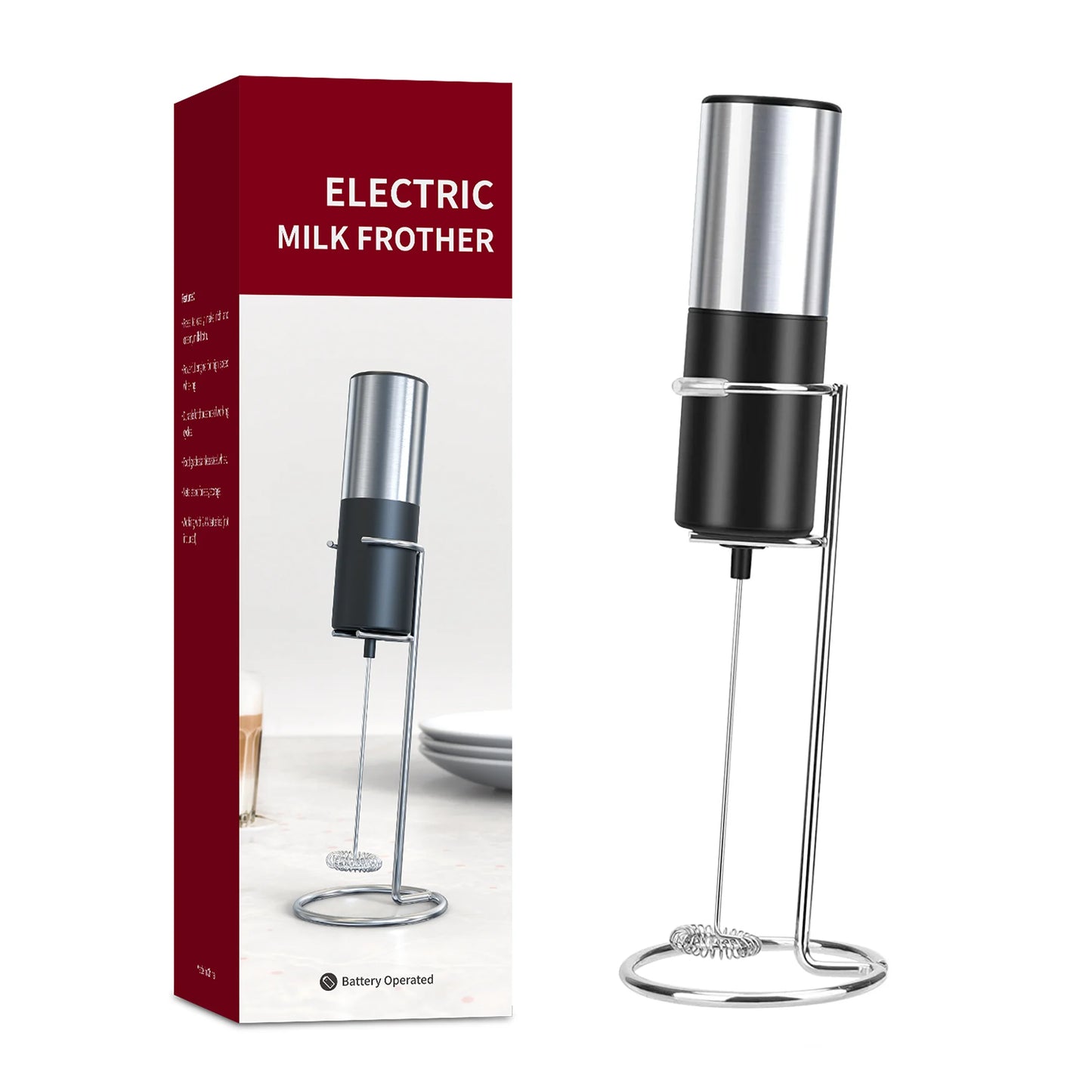 Circle joy Electric Milk Frother Mini Foamer Coffee Maker Egg Beater for Chocolate Cappuccino Stirrer Portable Blender