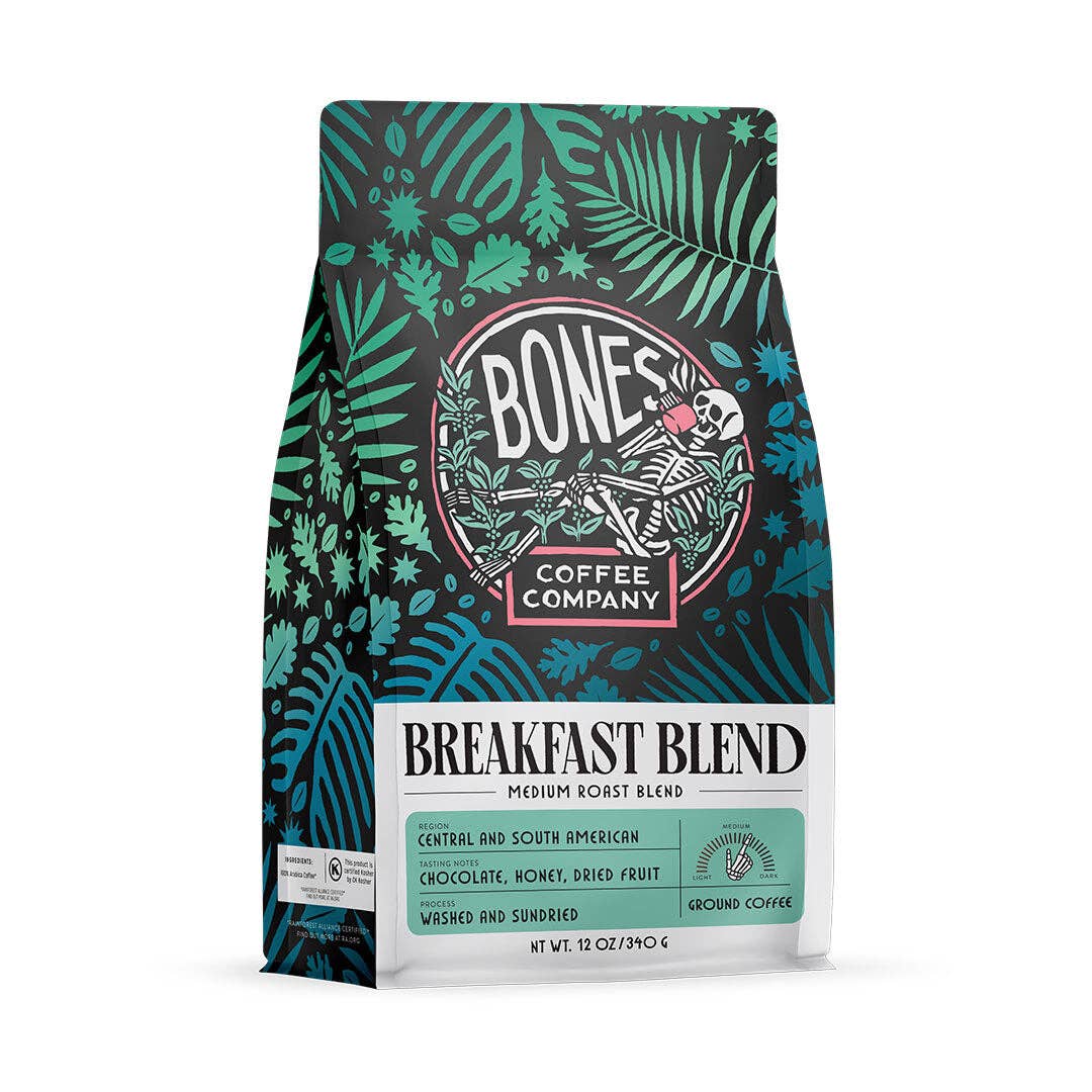 Bones Coffee Company - Breakfast Blend | 12oz: Whole Bean