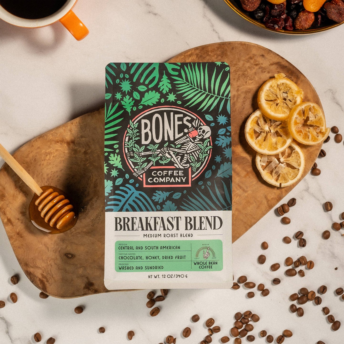 Bones Coffee Company - Breakfast Blend | 12oz: Whole Bean