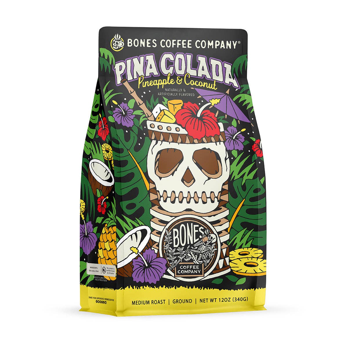Bones Coffee Company - Pina Colada | 12oz: Ground