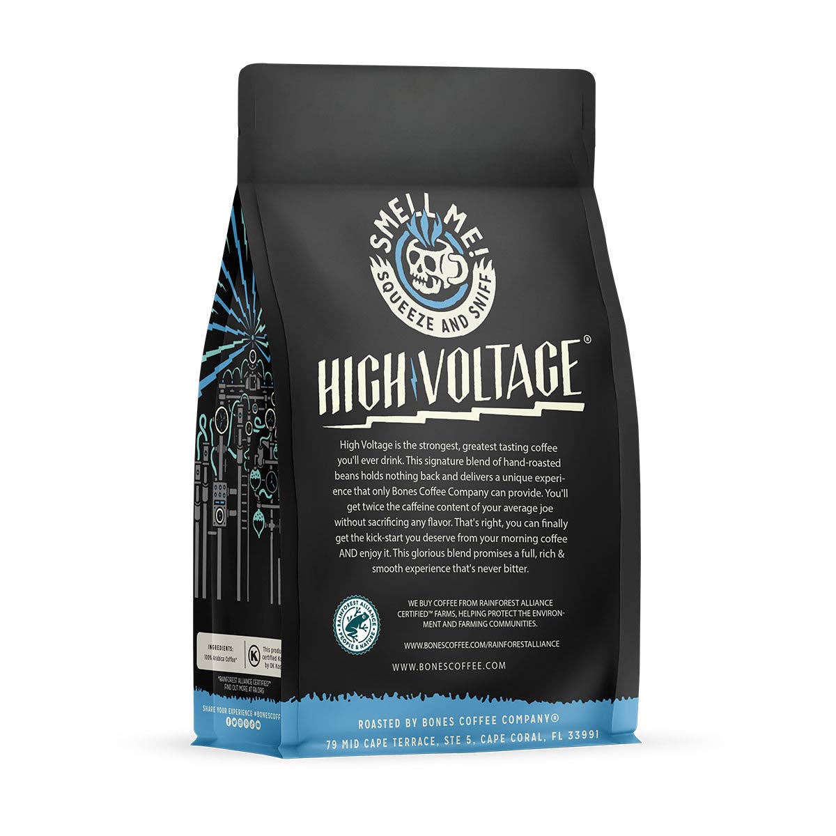 Bones Coffee Company - High Voltage | 12oz: Ground