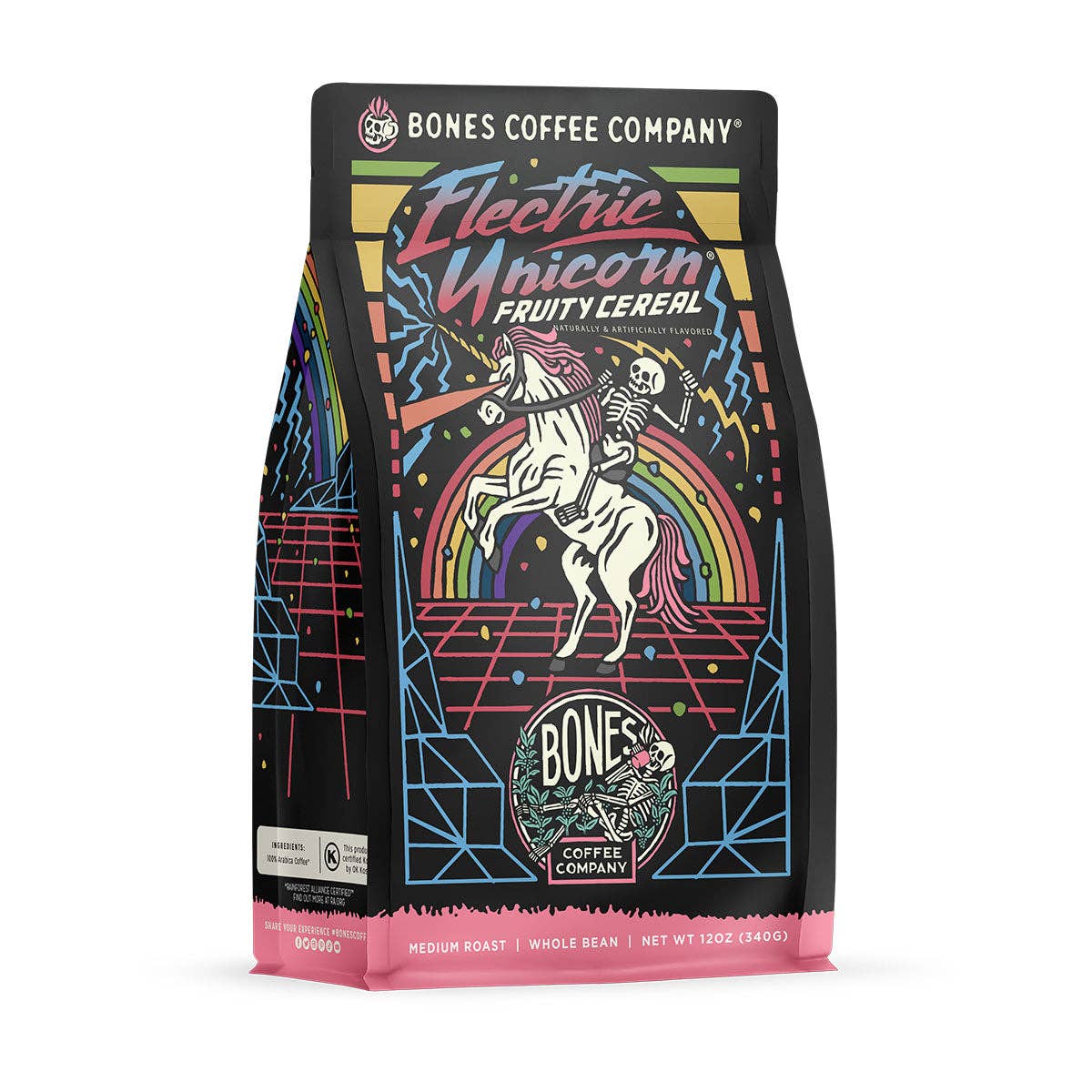 Bones Coffee Company - Electric Unicorn | 12oz: Ground