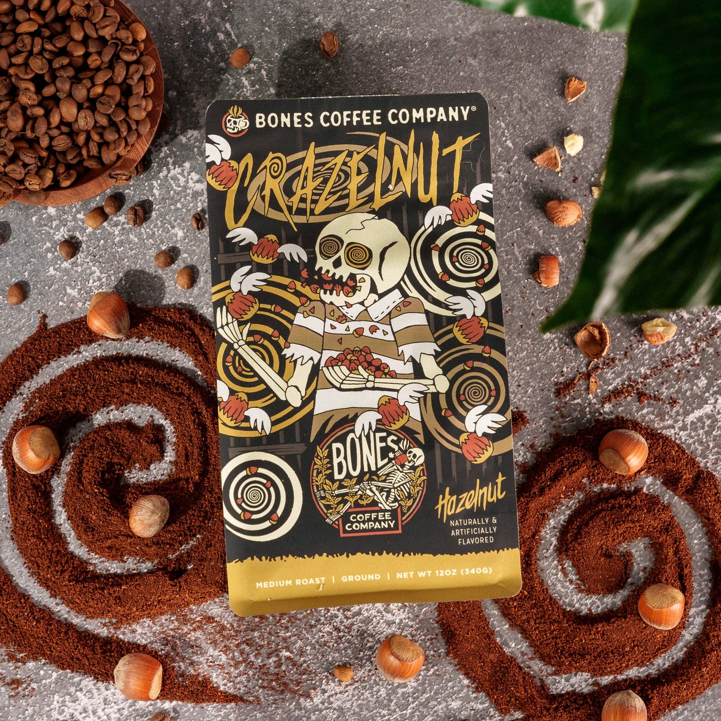 Bones Coffee Company - Crazelnut | 12oz: Ground