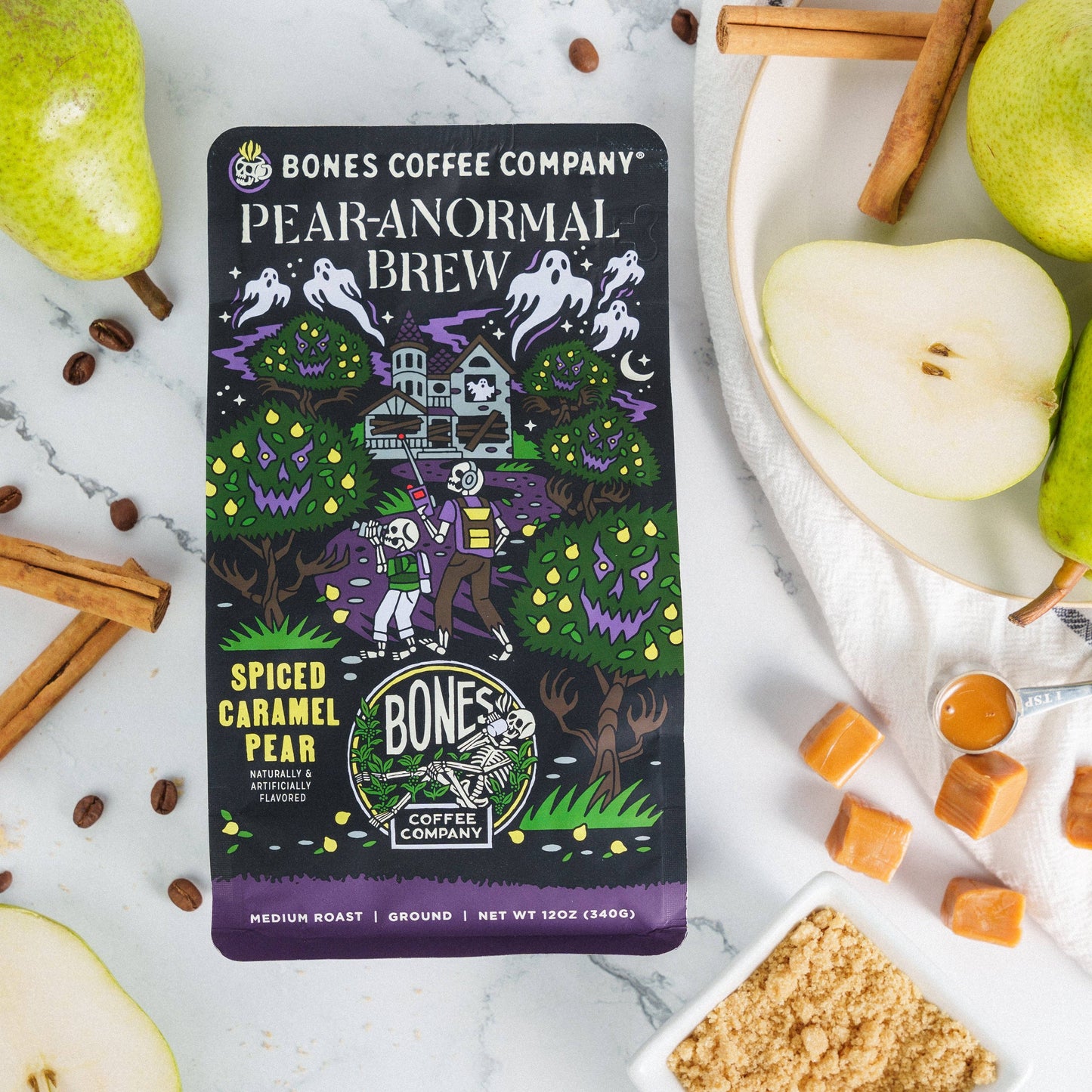 Bones Coffee Company - Pear-Anormal Brew | 12oz: Ground