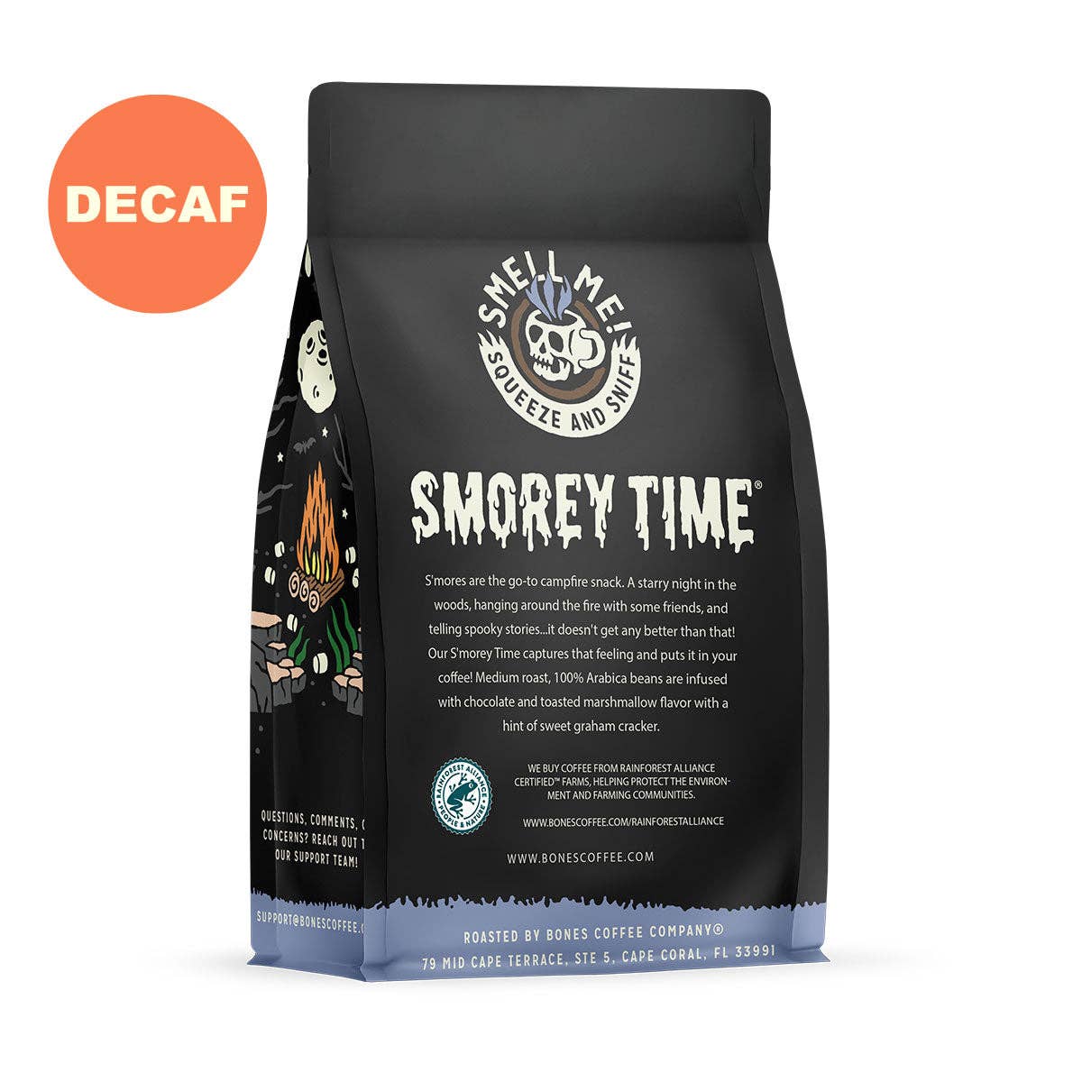 Bones Coffee Company - Decaf S'morey Time | 12oz: Whole Bean