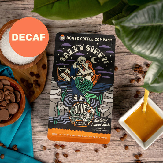 Bones Coffee Company - Decaf Sinn-O-Bun | 12oz: Whole Bean