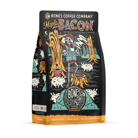 Bones Coffee Company - Maple Bacon® | 12oz: Whole Bean