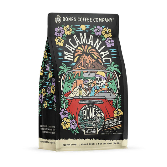 Bones Coffee Company - Macamaniac | 12oz: Whole Bean