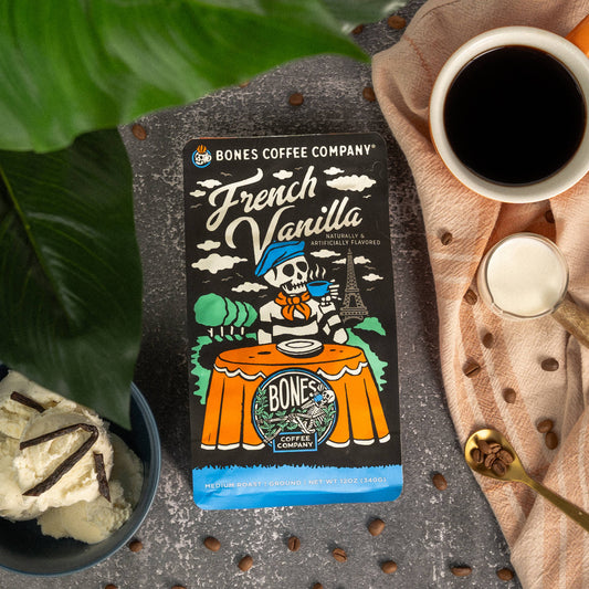 Bones Coffee Company - French Vanilla | 12oz: Whole Bean