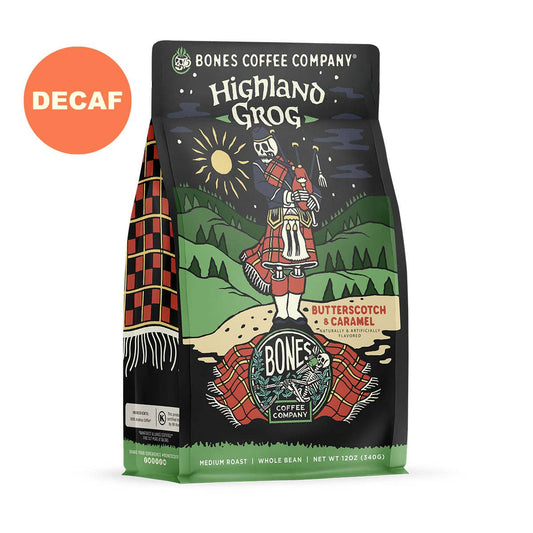 Bones Coffee Company - Decaf Highland Grog | 12oz: Ground