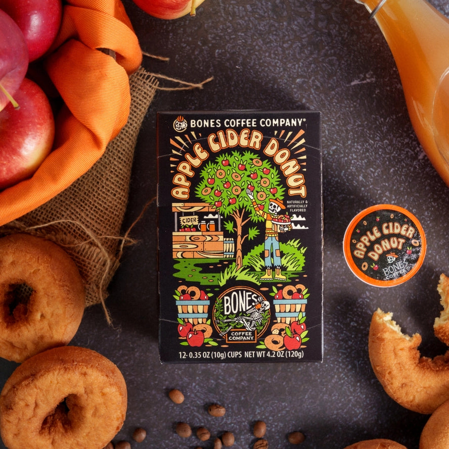 Apple Cider Donut Bones Cups - 12 Count on table