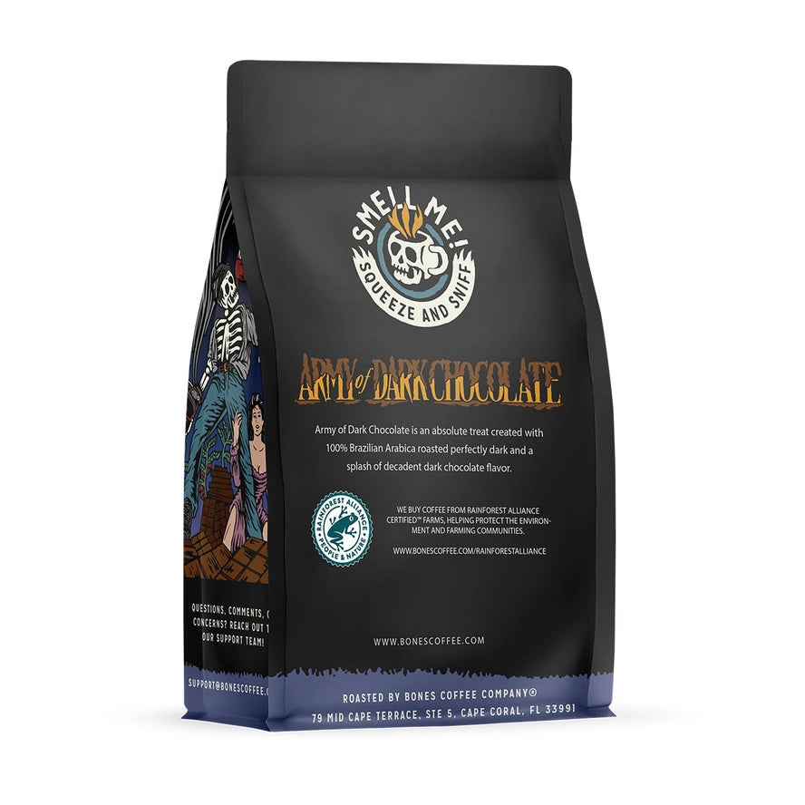Bones Army of Dark Chocolate | 12oz back panel