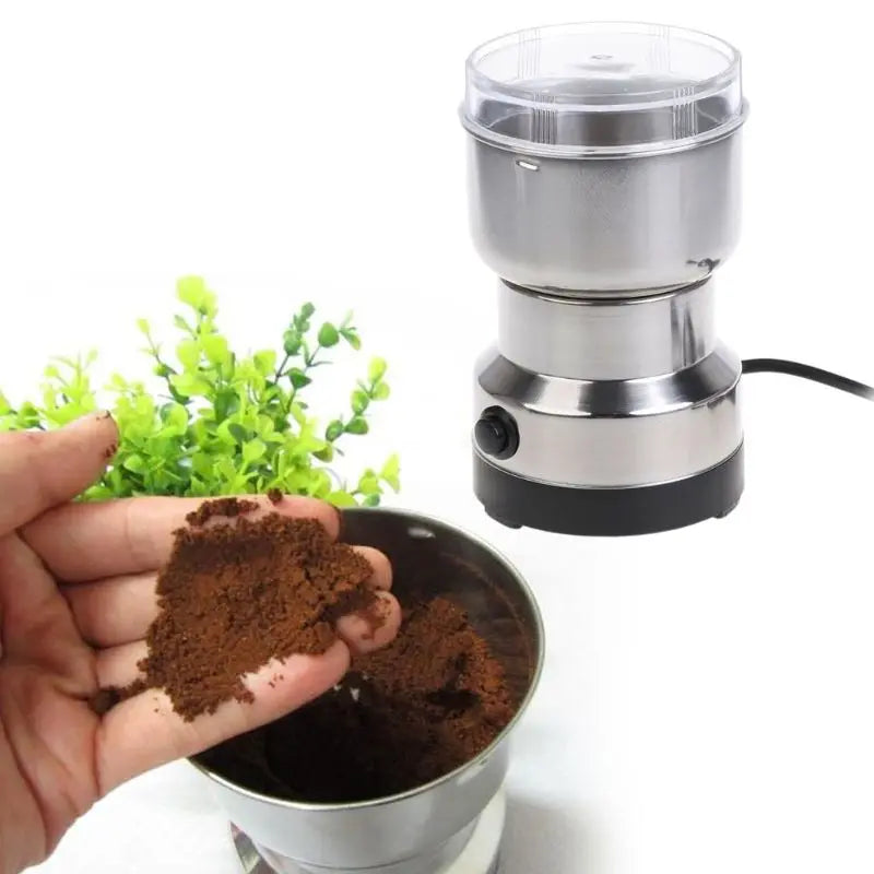 Coffee Grinder Stainless Electric Herbs/Spices/Nuts/Grains/Coffee Bean Grinding with ground coffee