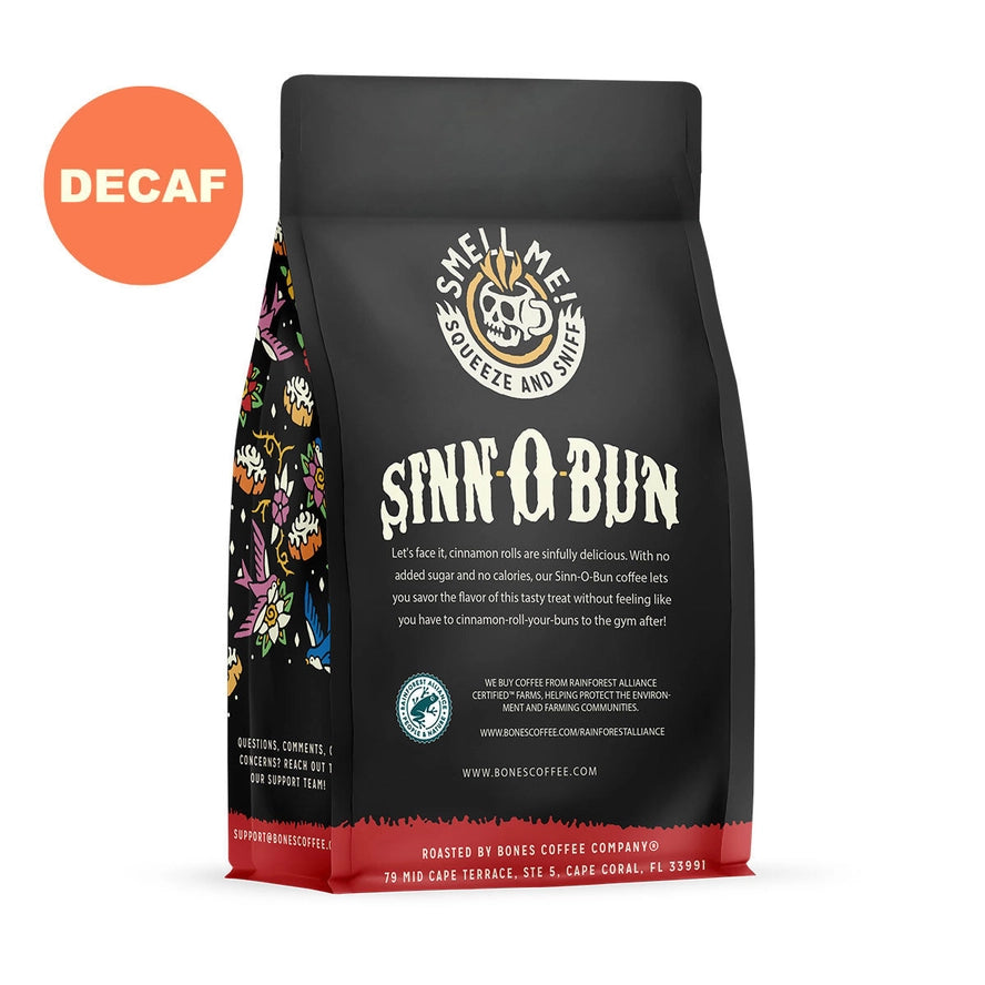 Decaf Sinn-O-Bun | 12oz back panel