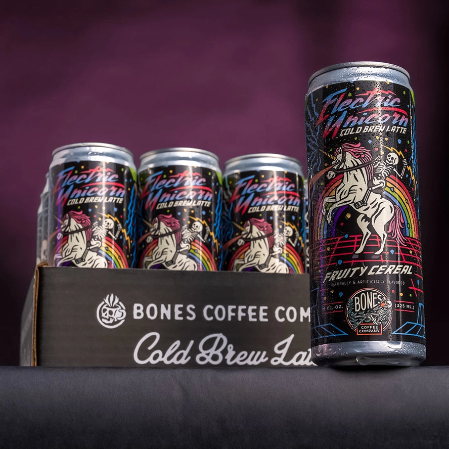Electric Unicorn Cold Brew Latte 12-Pack view of cans