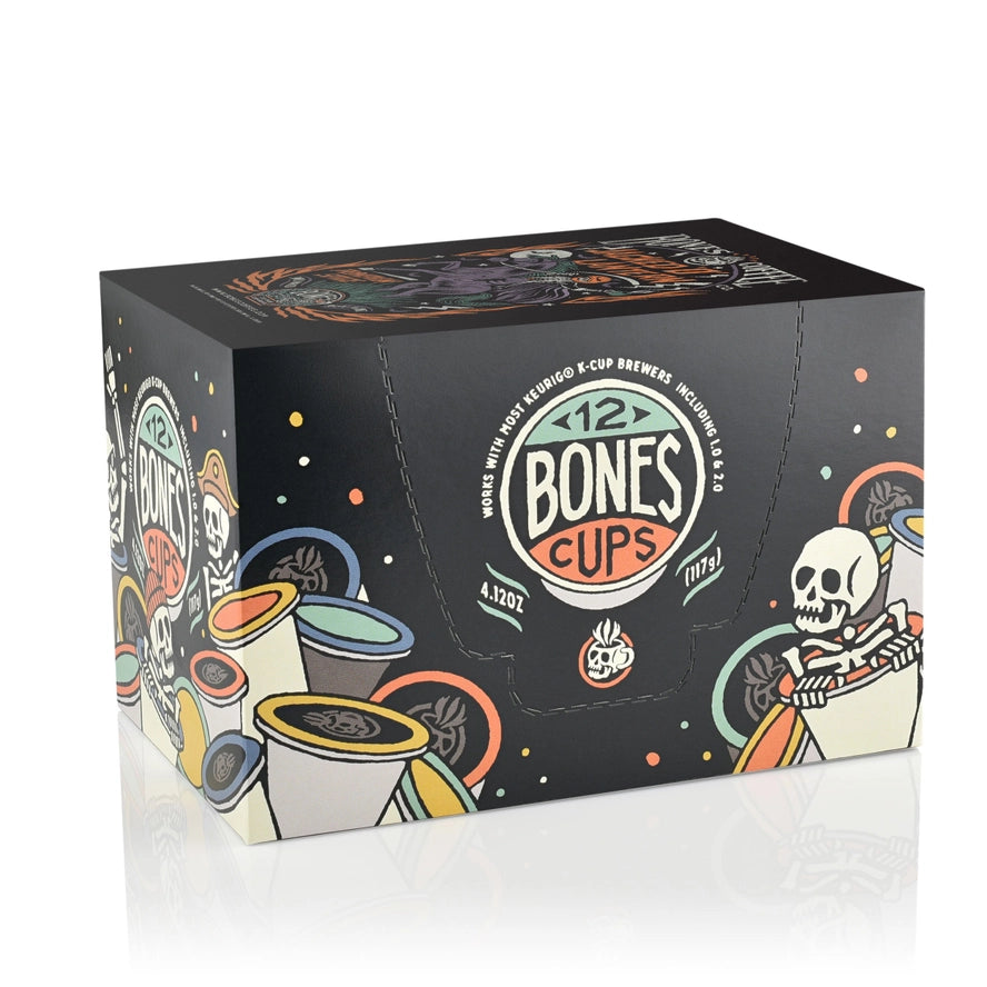 Jacked O Lantern Bones Cups - 12 Count box view