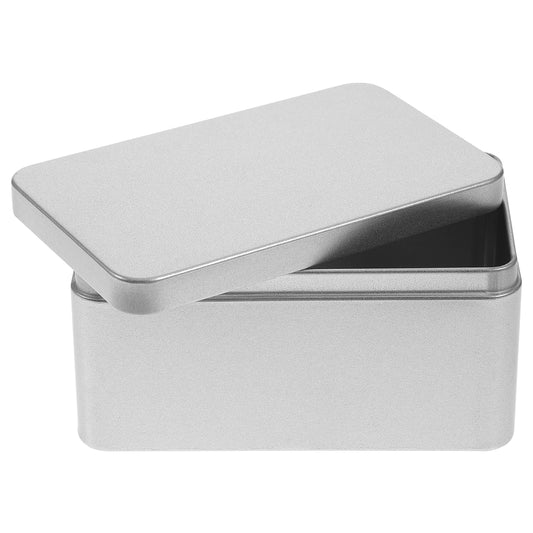 Tin Box Metal Storage Tins Tea Container Rectangular Empty Lid Lids Cookie Containers Tinplate Candy Organizer Coffee Home