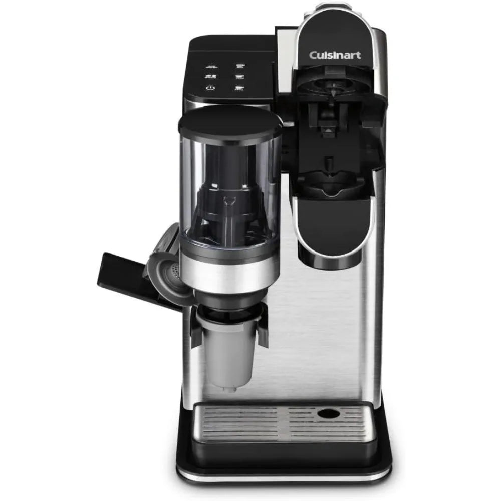 Single Serve Coffee Maker + Coffee Grinder, 48-Ounce Removable Reservoir, Stainless Steel, DGB-2SS-5