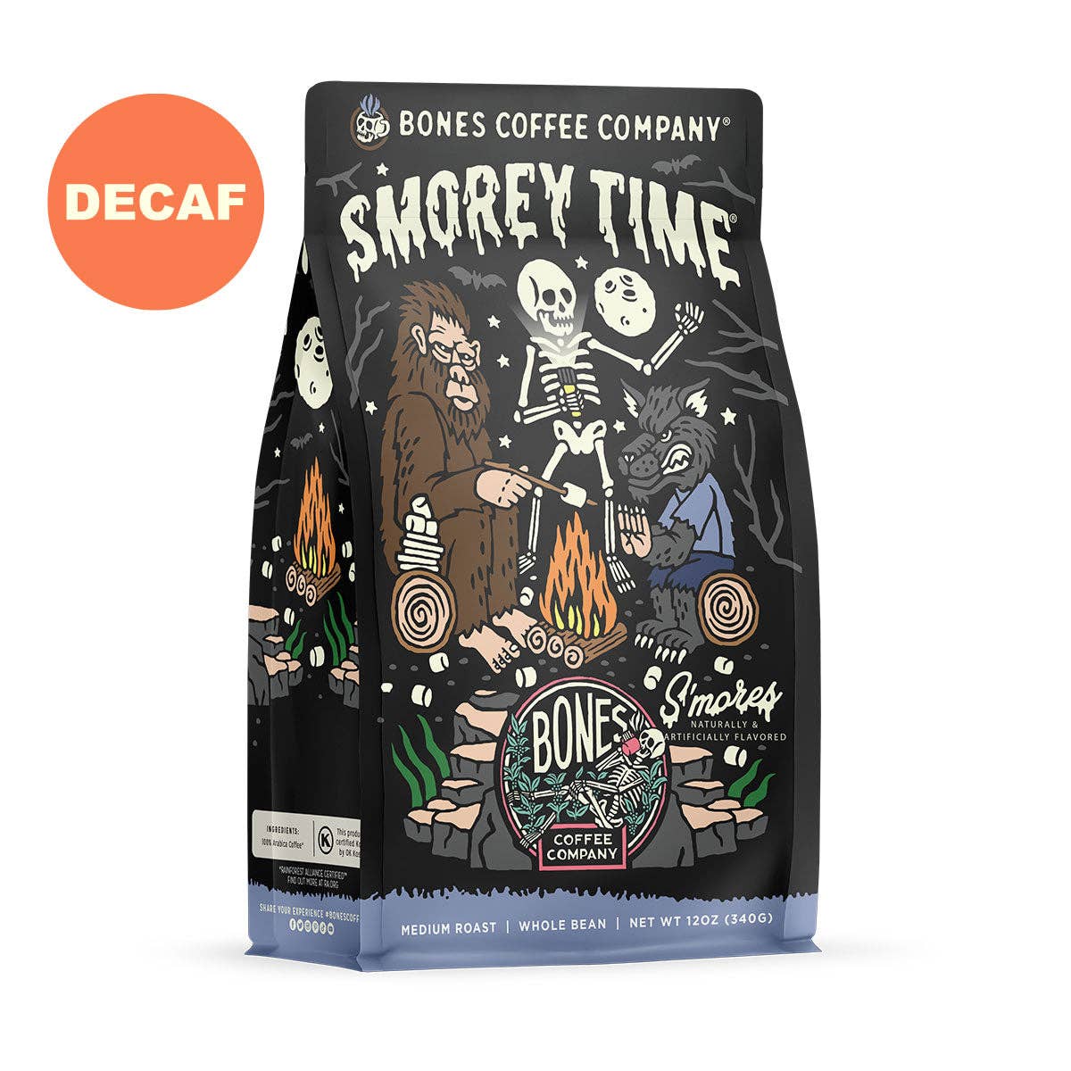 Bones Coffee Company - Decaf S'morey Time | 12oz: Ground