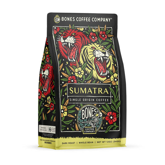 Bones Coffee Company - Sumatra Single-Origin | 12oz: Whole Bean